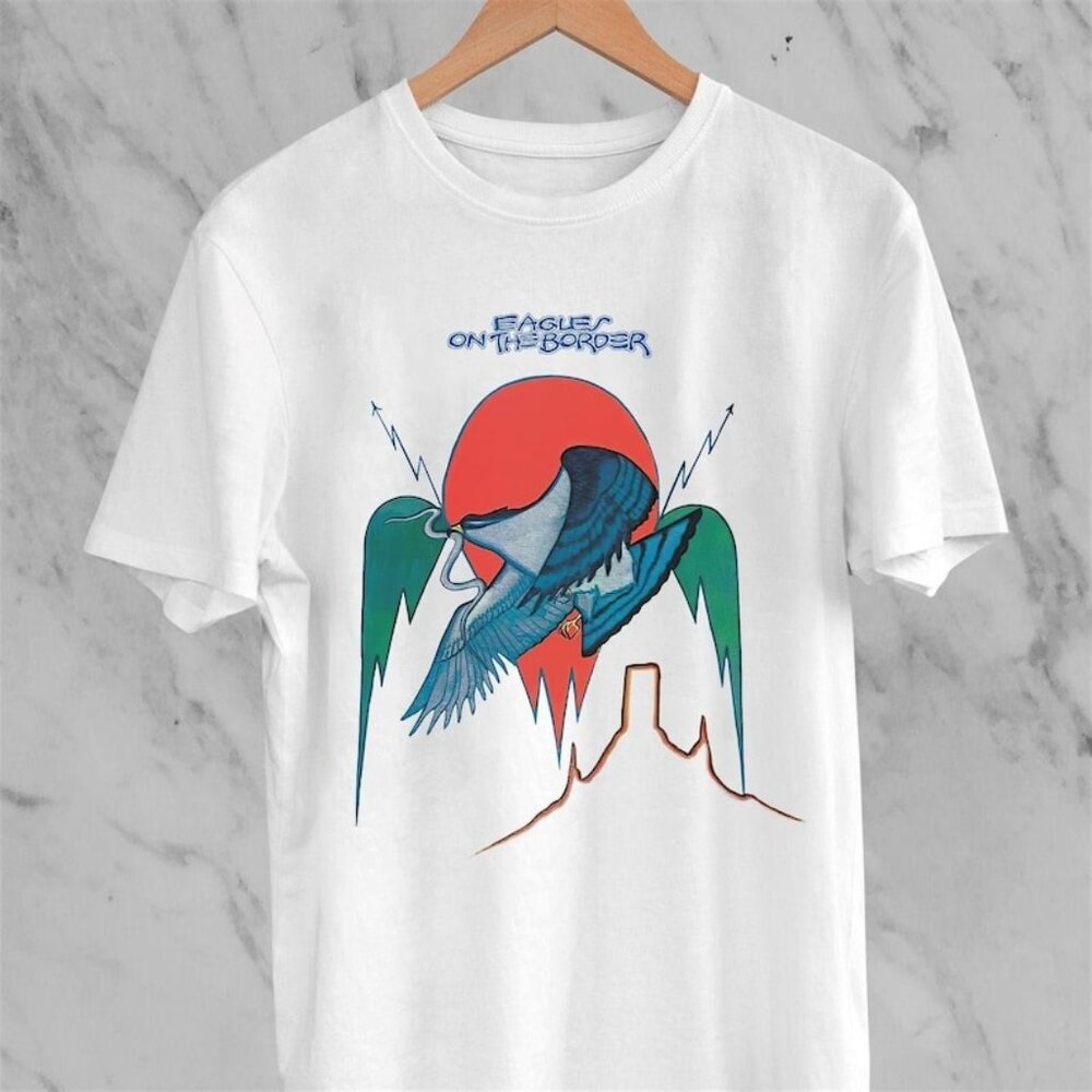 Eagles On The Border 1974 Vintage Rock Band Tour T Shirt 89